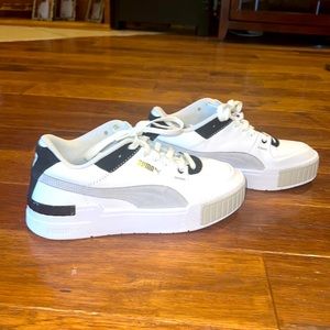 Puma Cali Sport White and Black Sneaker